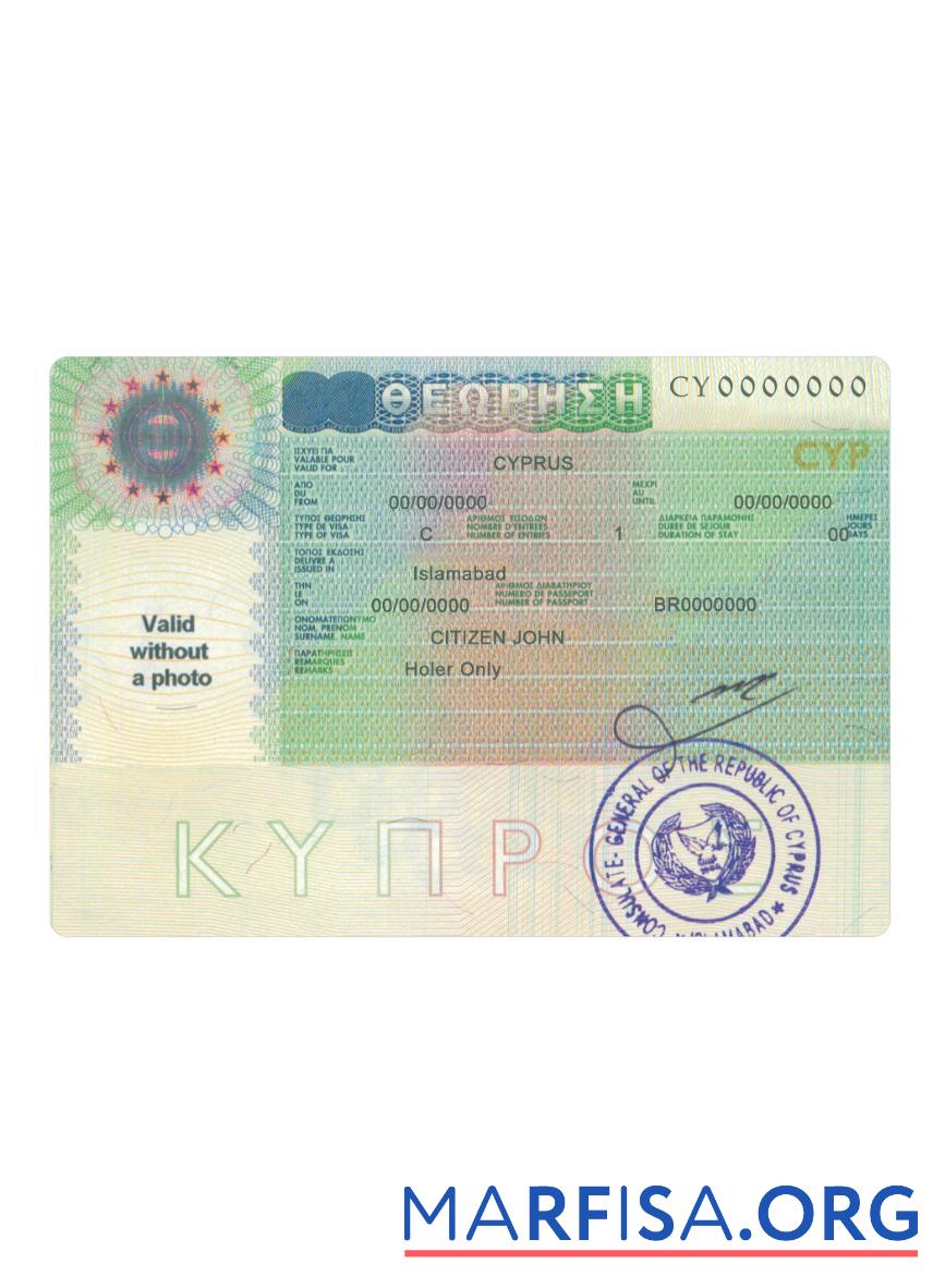 Realistic Cyprus travel visa real example
